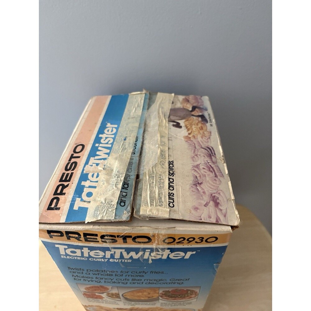 Vintage 1990 Presto TaterTwister Electric Curly Cutter Model 02930 W/ Box WORKS - Picture 6 of 7
